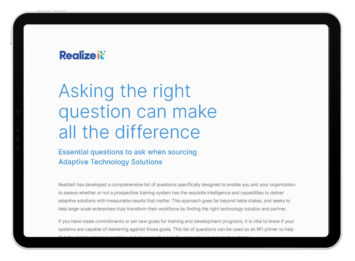 [Assessment Tool] RFI Primer for evaluating Adaptive Learning Technologies
